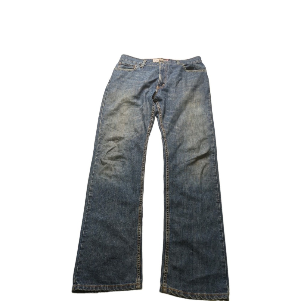 Levi's 505 Faded Jeans Mens 34x34 Straight Bootcut Y2K Grunge Cowboy Denim